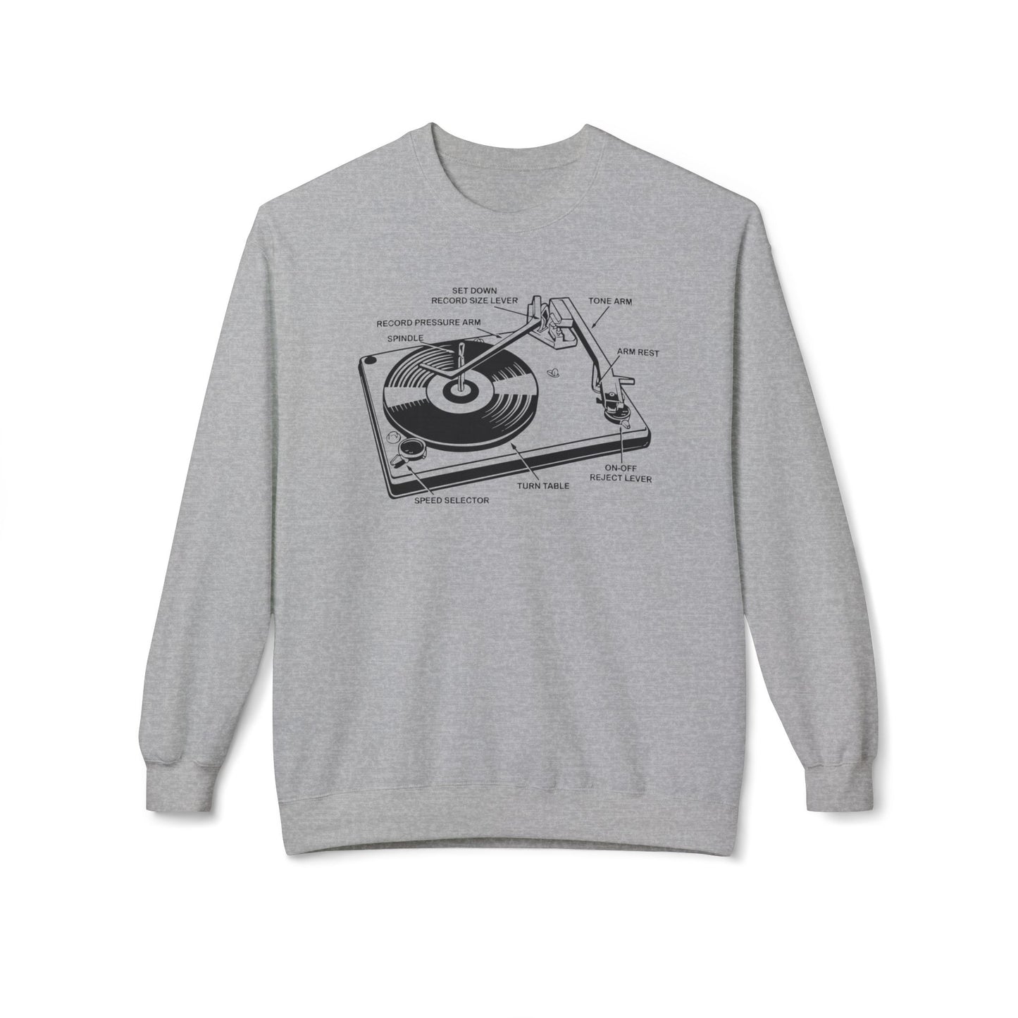 Vinyl Record Player Turntable Sudadera