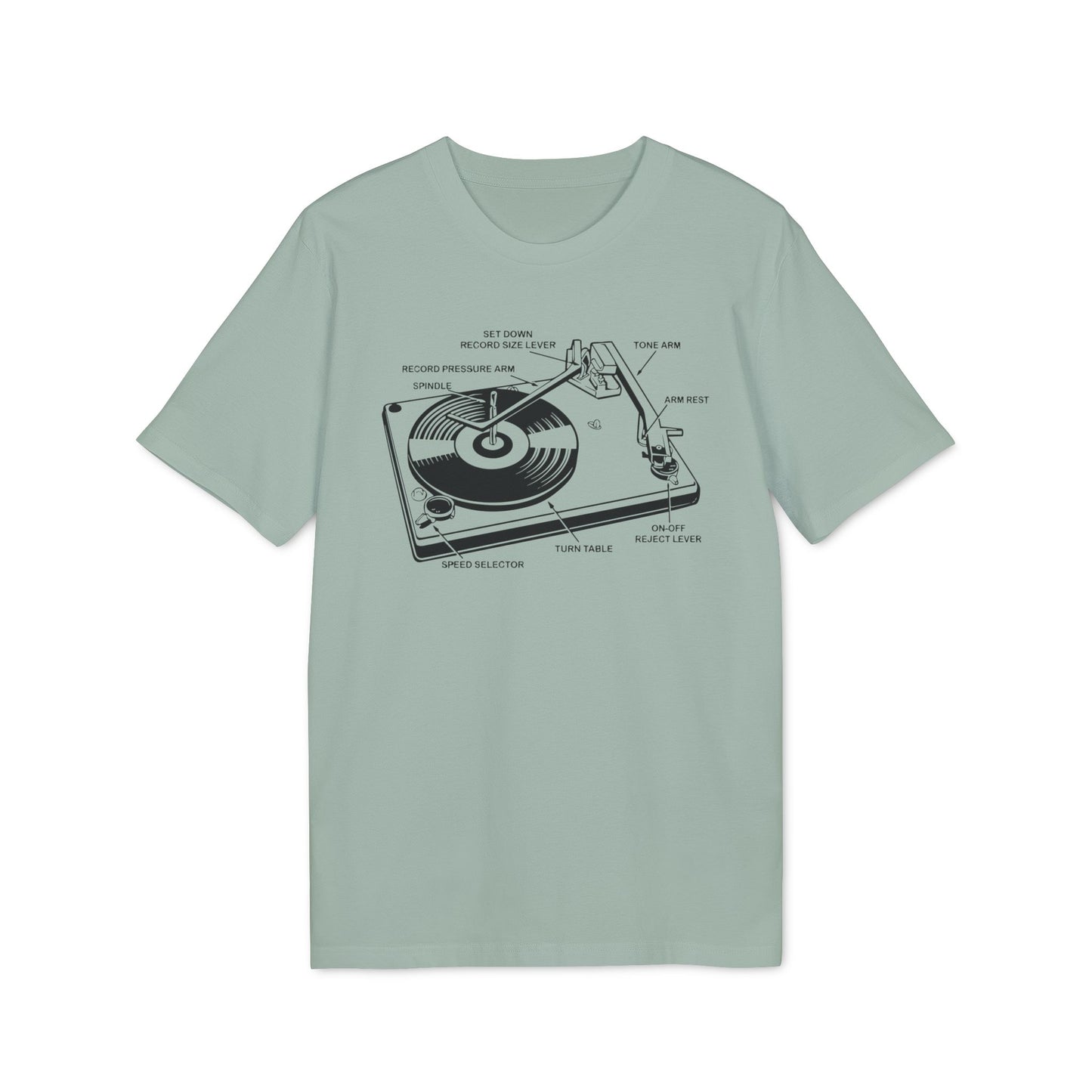 Vinyl Record Player Turntable Camiseta (Algodón Orgánico)
