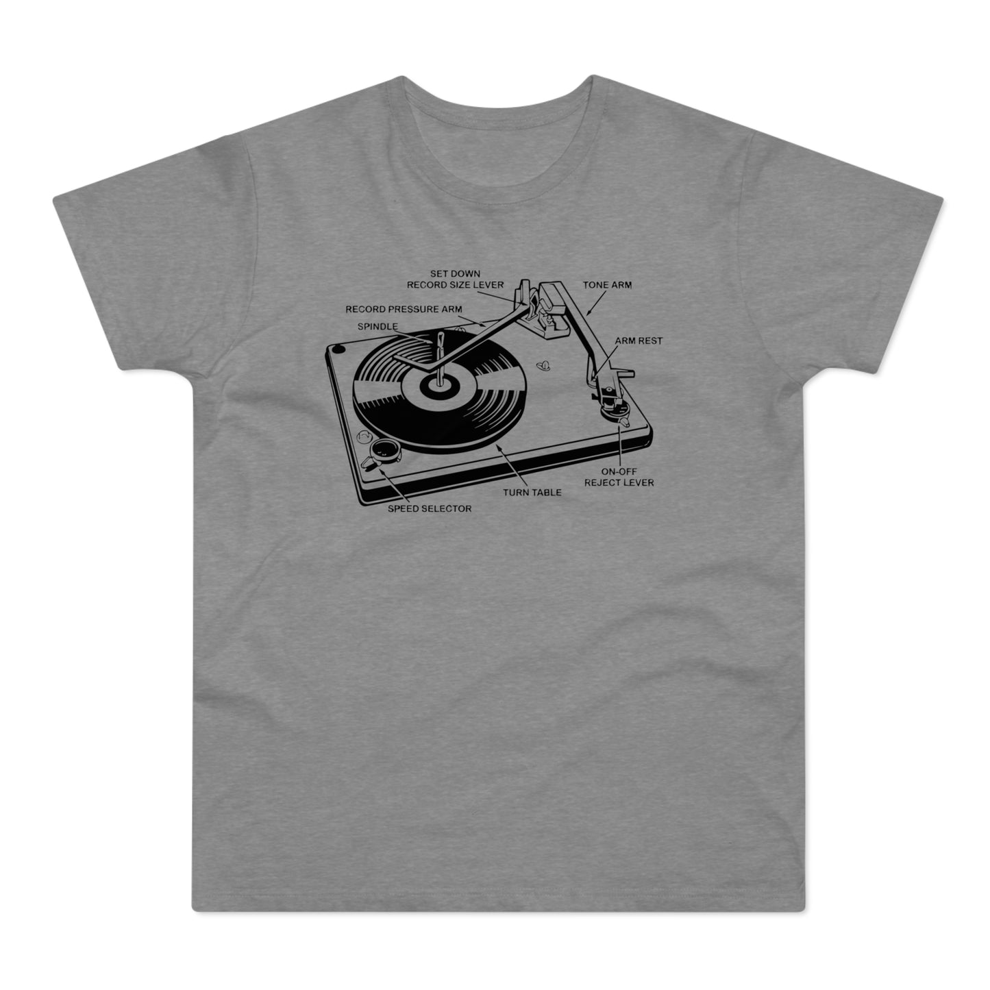 Vinyl Record Player Turntable Camiseta (Estándar)