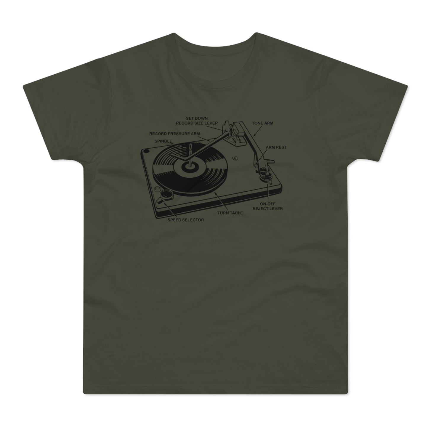 Vinyl Record Player Turntable Camiseta (Estándar)