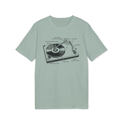 Vinyl Record Player Turntable Camiseta (Algodón Orgánico)