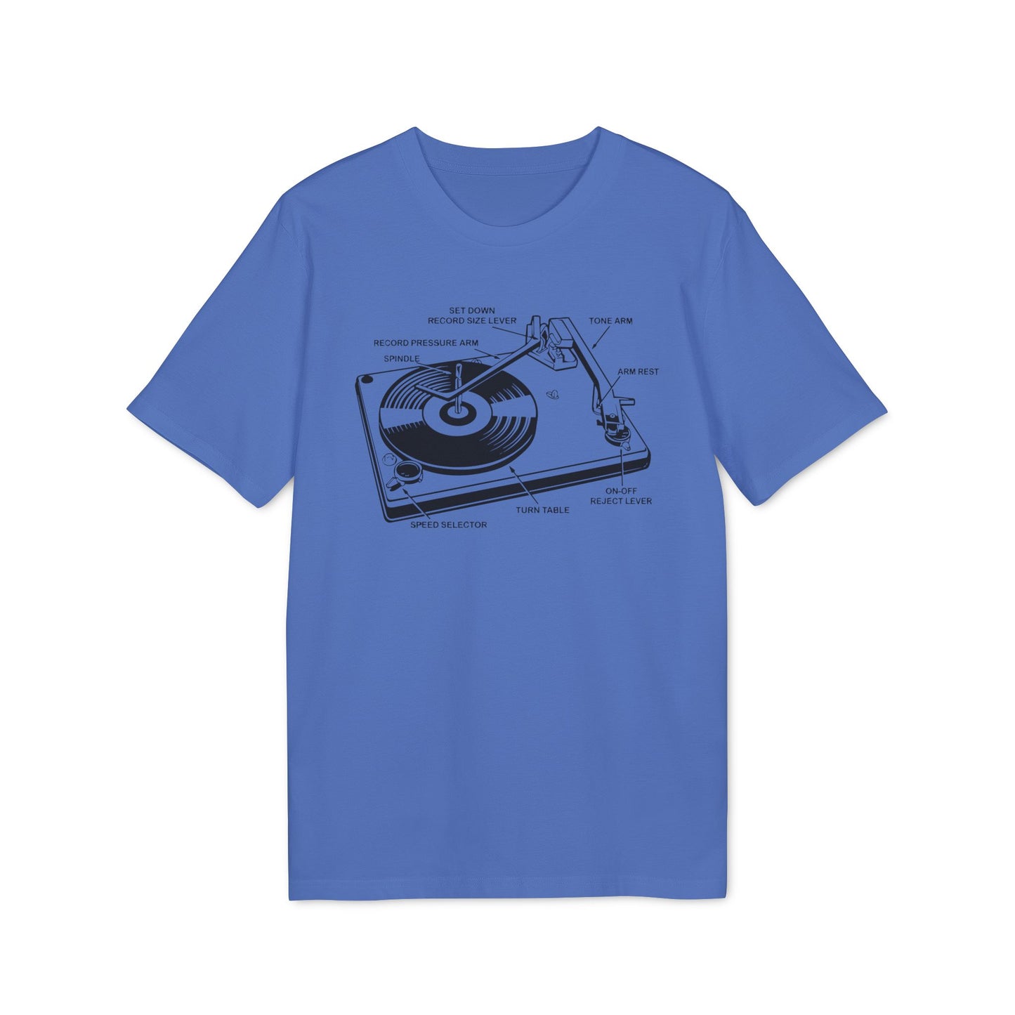 Vinyl Record Player Turntable Camiseta (Algodón Orgánico)