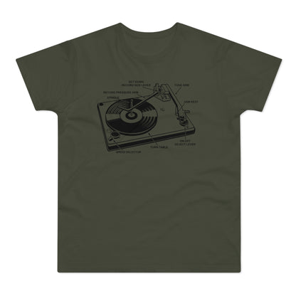 Vinyl Record Player Turntable Camiseta (Estándar)