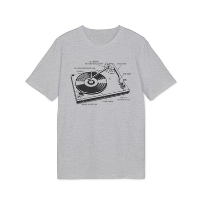 Vinyl Record Player Turntable Camiseta (Algodón Orgánico)