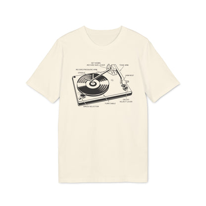Vinyl Record Player Turntable Camiseta (Algodón Orgánico)